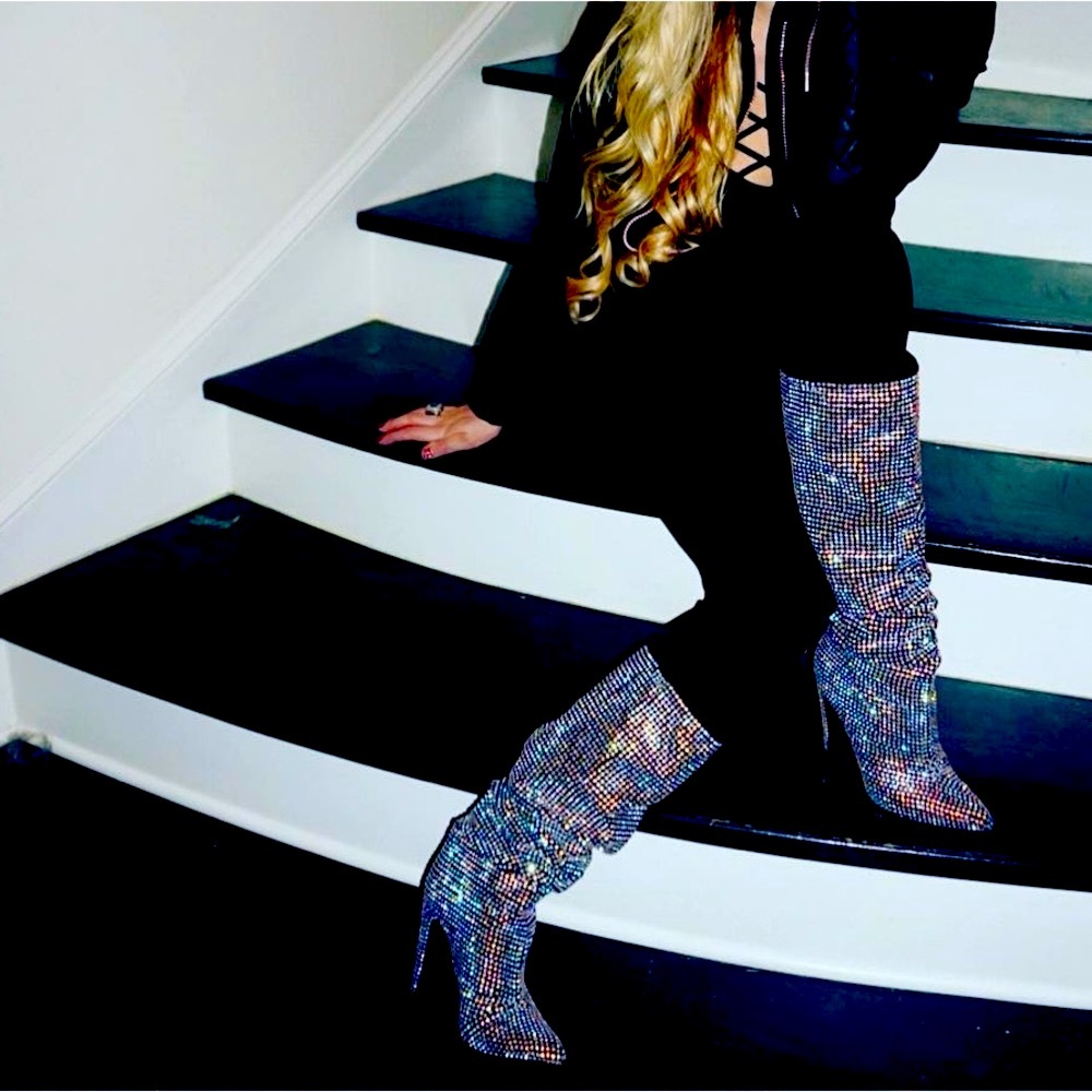 Steve Madden rhinestone boots - Picture 3 of 14